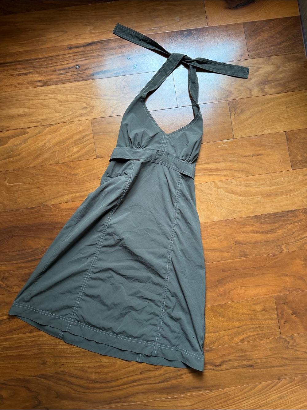 Women’s Athletic Halter Dress in Olive
